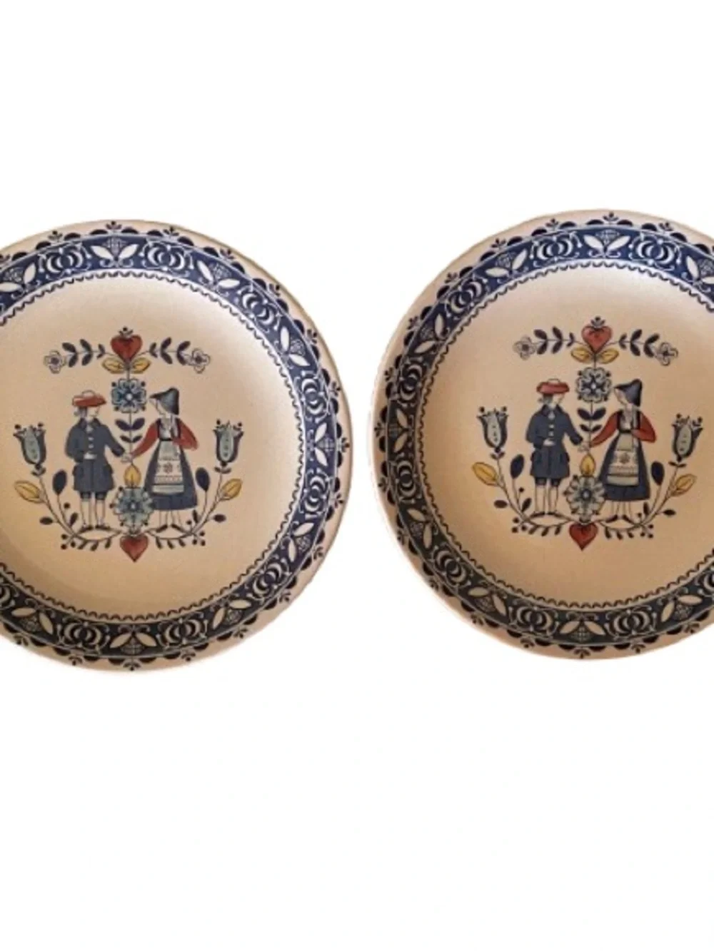 Johnson Brothers Hearts & Flowers Set of 2 10” Dinner Plates England Ironstone